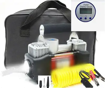 12v air compressor car tyre inflator +twin cylinder +digital display High Pressure and fast tire inflator for heavy duty auto
12v air compressor car tyre inflator +twin cylinder +digital display High Pressure and fast tire inflator for heavy duty auto