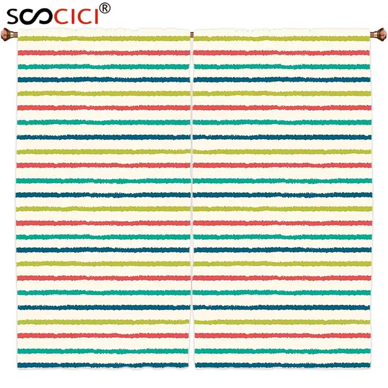 Window Curtains Treatments 2 Panels,Retro Doodle Like Hand Drawn Paralel Lines Hipster Style Striped Pattern Colorful Graphic
Window Curtains Treatments 2 Panels,Retro Doodle Like Hand Drawn Paralel Lines Hipster Style Striped Pattern Colorful Graphic