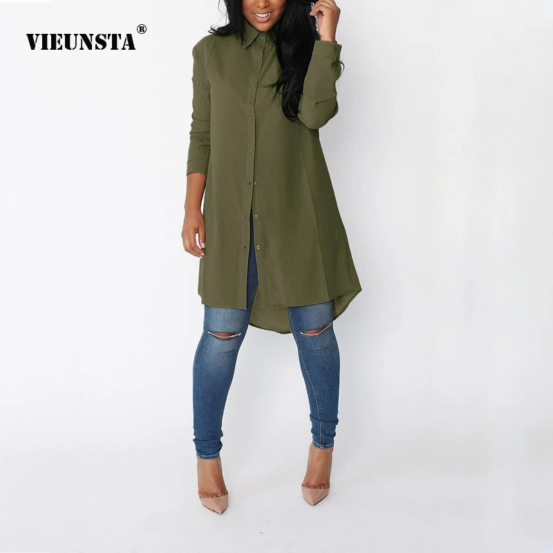 VIEUNSTA Casual Chiffon Shirt Dress Women Summer Spring Long Sleeve Turn-down Collar Button Top New Fashion Solid Beach Sundress
VIEUNSTA Casual Chiffon Shirt Dress Women Summer Spring Long Sleeve Turn-down Collar Button Top New Fashion Solid Beach Sundress