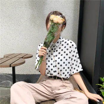 Lychee Girls Polka Dot Print Single Breasted Blouse Shirt Turn-down Collar Short Sleeve Blouse Summer Casual Shirt Streetwear
Lychee Girls Polka Dot Print Single Breasted Blouse Shirt Turn-down Collar Short Sleeve Blouse Summer Casual Shirt Streetwear