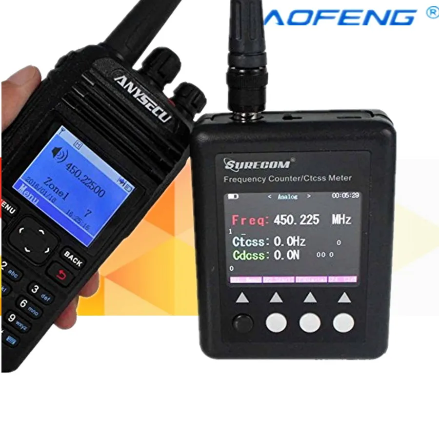 SF-401 Plus Test Range 27MHz-3GHz SURECOM Portable Frequency Counter Meter Scanner CTCSS/DCS Decoder DMR Digital Radio Testable
SF-401 Plus Test Range 27MHz-3GHz SURECOM Portable Frequency Counter Meter Scanner CTCSS/DCS Decoder DMR Digital Radio Testable