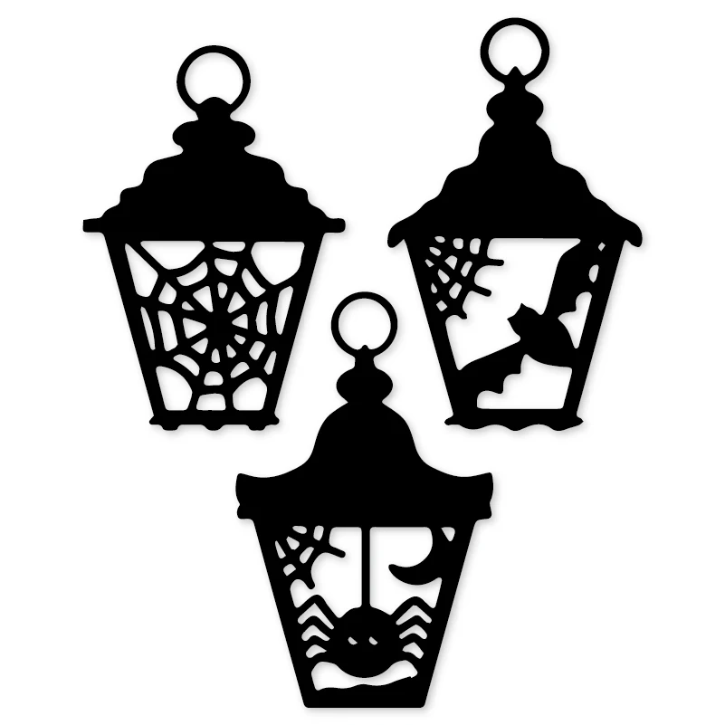 

Hemere 3PC Spider web Bat in Lamp Metal Cutting Dies Craft DIY Scrapbooking Stamps Embossing Die cuts Stencil Paper Cards Making