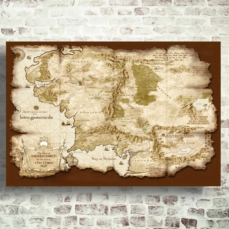The Lord of The Rings Map Movie Art Canvas Poster Painting Living Room Home Decor
The Lord of The Rings Map Movie Art Canvas Poster Painting Living Room Home Decor