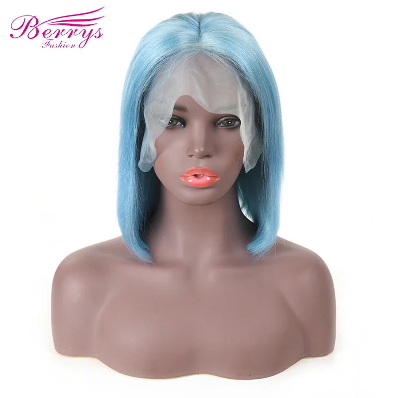 Berrys Fashion Ear To Ear Lace Frontal Wigs Brazilian Straight Human Hair Light Blue Color 100% Remy Hair Cut Short Bob Wig
Berrys Fashion Ear To Ear Lace Frontal Wigs Brazilian Straight Human Hair Light Blue Color 100% Remy Hair Cut Short Bob Wig