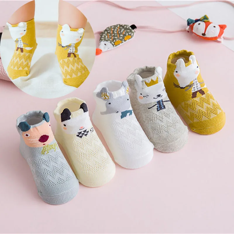 5 Pairs/Lot Cute Fox Cat Cartoon Baby Socks Summer New Mesh Baby Girl Boy Socks 1-3 Years Cotton Socks for Boys Girls Sokken
5 Pairs/Lot Cute Fox Cat Cartoon Baby Socks Summer New Mesh Baby Girl Boy Socks 1-3 Years Cotton Socks for Boys Girls Sokken
