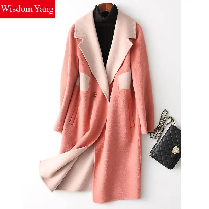 Elegant Gray Pink Womens Wool Coats Woman Winter Warm 2018 Female Patchwork Long Button Slim Woolen Lady Overcoat Coat Outerwear
Elegant Gray Pink Womens Wool Coats Woman Winter Warm 2018 Female Patchwork Long Button Slim Woolen Lady Overcoat Coat Outerwear