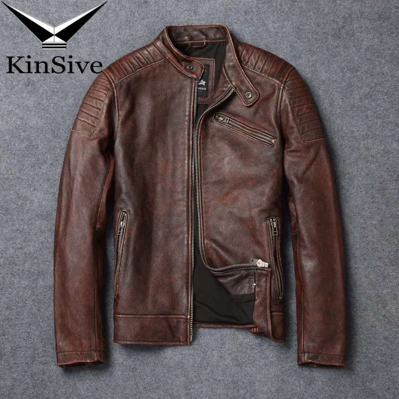 Luxury Real Leather Jacket Men Fashion Vintage Genuine Leather Coat Moto Biker Cowhide Bomber Jackets jaqueta de couro masculino
Luxury Real Leather Jacket Men Fashion Vintage Genuine Leather Coat Moto Biker Cowhide Bomber Jackets jaqueta de couro masculino