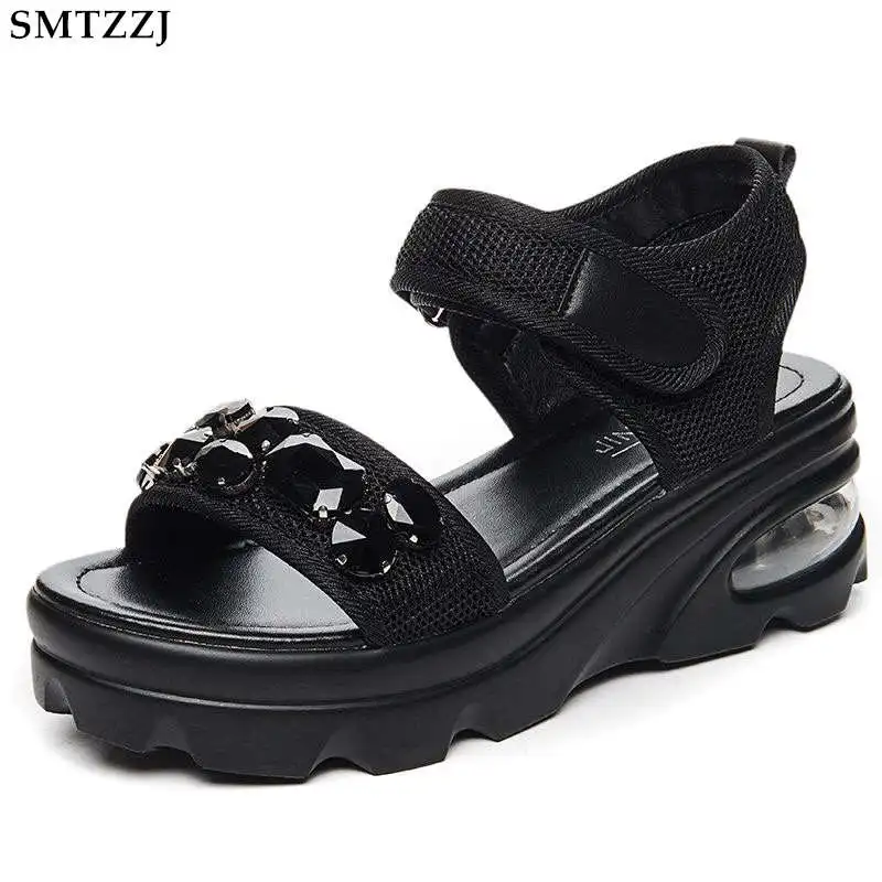 SMTZZJ 2019 Women Sport Sandals Air Cushion Student Sandals Outdoor Cool Platform Shoes Soft Rhinestones Beach Summer Shoes
SMTZZJ 2019 Women Sport Sandals Air Cushion Student Sandals Outdoor Cool Platform Shoes Soft Rhinestones Beach Summer Shoes
