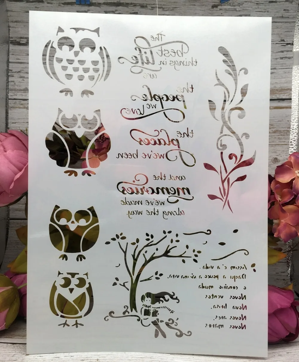 A4, совы, девушки, слова, DIY, слои, трафареты, настенная живопись, раскраска для скрапбукинга рельефная декоративная альбомная бумага Card шаблон
A4, совы, девушки, слова, DIY, слои, трафареты, настенная живопись, раскраска для скрапбукинга рельефная декоративная альбомная бумага Card шаблон