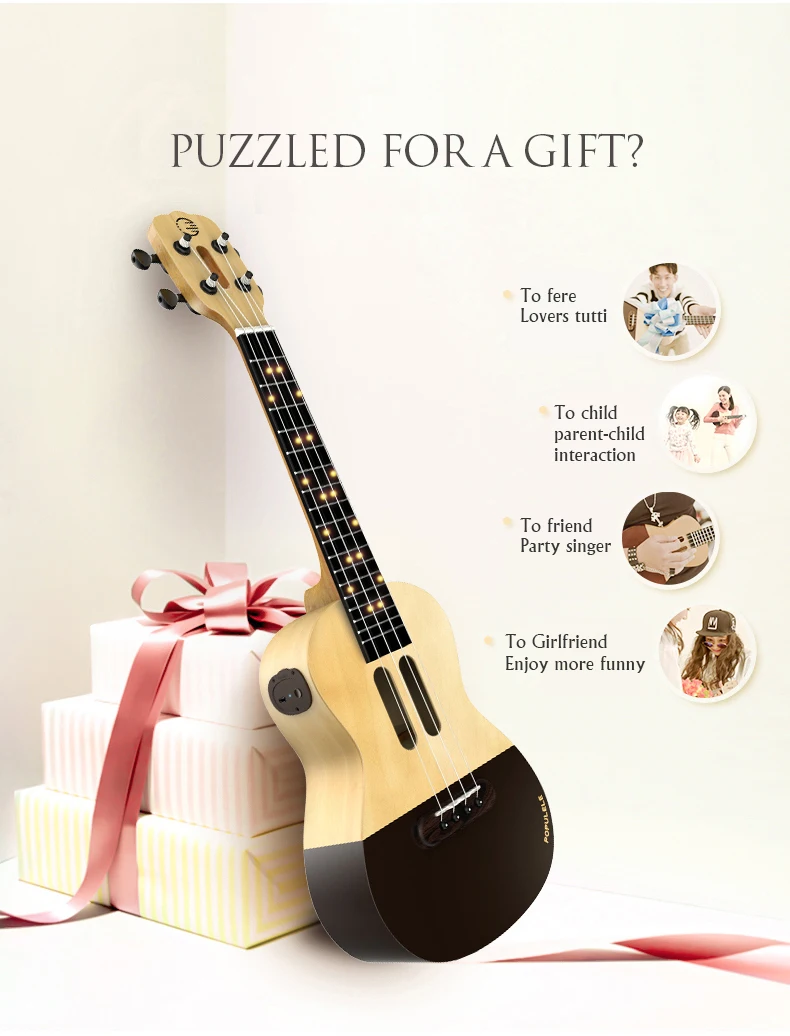 Xiaomi Populele U1 Intelligent Ukulele APP 23 inch smart phone ukulele Uke for beginners gift Adapterization 4 strings Guitar (3)