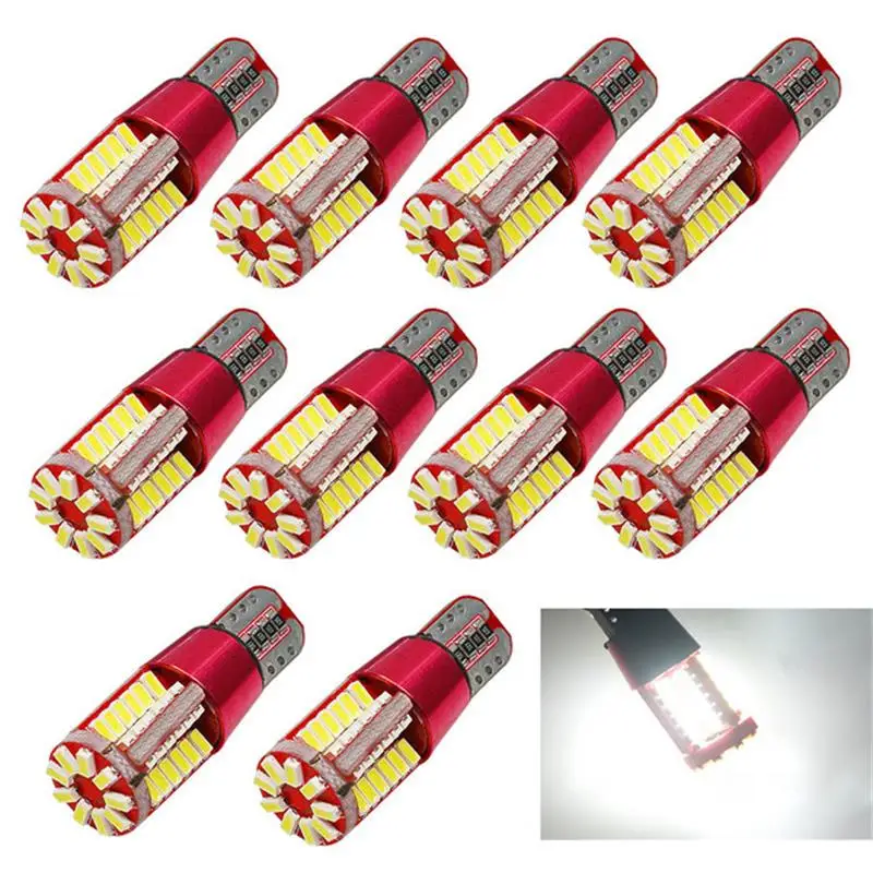 10pcs T10 W5W 194 White Canbus OBC Error Car Bulb LED Light Interior Map Read Door License Plate Auto lamps 4014 SMD 57 Chips
10pcs T10 W5W 194 White Canbus OBC Error Car Bulb LED Light Interior Map Read Door License Plate Auto lamps 4014 SMD 57 Chips