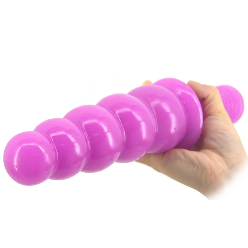 Big Solid Beads Dong Dildo 11.4inch Long Screw Handle Anal Plug Women Adult Game Vagina Insert Men Porn Orgasm Sex Toy Shop