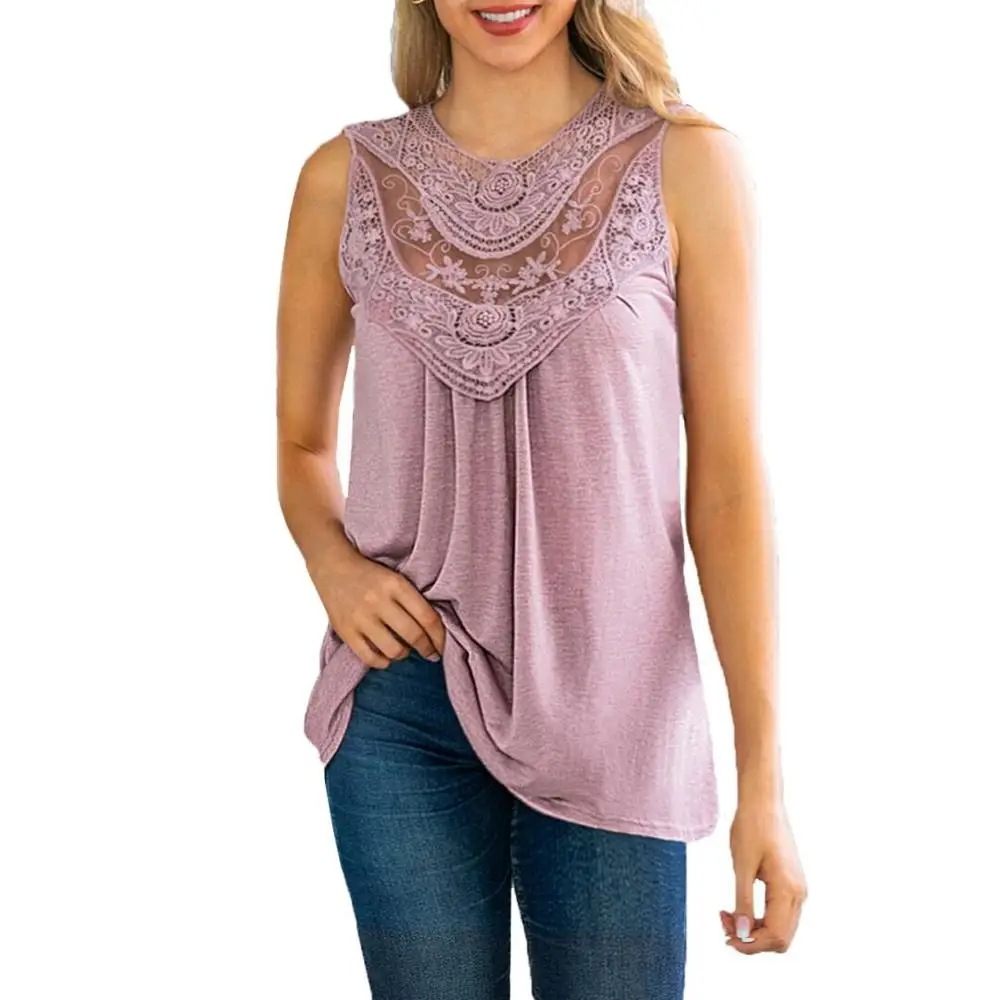 Summer Women Lace Blouses Ladies Solid Causal Vintage Sleeveless Hollow Out Female Blouse Women Tops Chiffon Shirt Blusas Mujer
Summer Women Lace Blouses Ladies Solid Causal Vintage Sleeveless Hollow Out Female Blouse Women Tops Chiffon Shirt Blusas Mujer