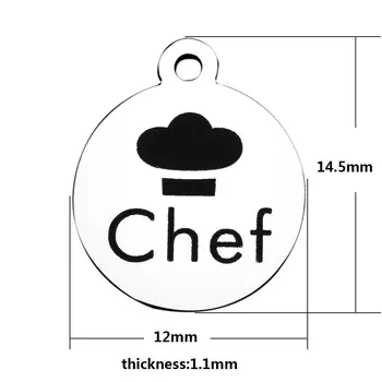 20pcs 12mm lettering Chef charm for bracelet disc pendant Stainless steel DIY jewelry accessories necklace handmade
20pcs 12mm lettering Chef charm for bracelet disc pendant Stainless steel DIY jewelry accessories necklace handmade