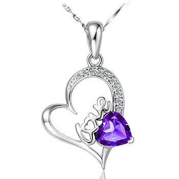 Sterling 925 Silver Necklace Clavicle Pendant Women Zircon Diamond Pendant Engagement Jewelry Love Heart Shape Free Chain
Sterling 925 Silver Necklace Clavicle Pendant Women Zircon Diamond Pendant Engagement Jewelry Love Heart Shape Free Chain