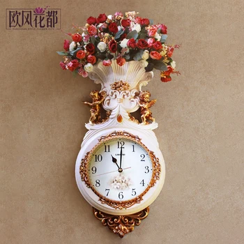 European style retro watch clock room decoration personality art floral arrangement watch Silent wall decoration
European style retro watch clock room decoration personality art floral arrangement watch Silent wall decoration