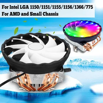 

120mm LED RGB Fan 4 Heatpipe Radiator CPU Cooler Cooling for Intel LGA 1150/1151/1155/1156/1366/775 for AMD AM3+ AM3 AM2+ AM2