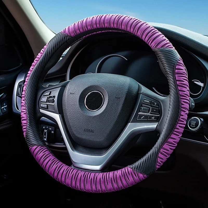38cm Universal Summer Ice Silk Car Steering Wheel Cover Car Styling Breathable Anti Slip Steering-wheel Purple Black Red
38cm Universal Summer Ice Silk Car Steering Wheel Cover Car Styling Breathable Anti Slip Steering-wheel Purple Black Red