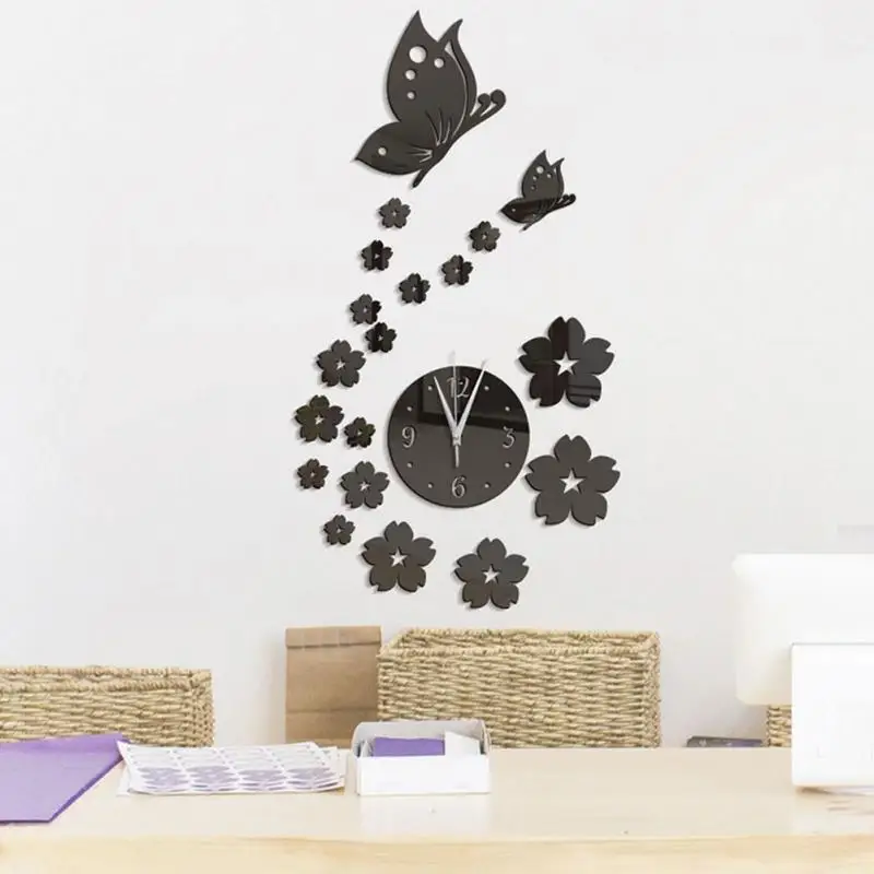 DIY 3D Modern Acrylic Butterfly Flower DIY Mirror Wall Clock Sticker Home Room Decor Wall Stickers
DIY 3D Modern Acrylic Butterfly Flower DIY Mirror Wall Clock Sticker Home Room Decor Wall Stickers