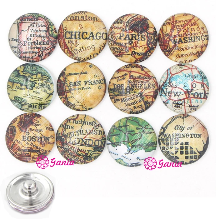 24pcs/lot Interchangeable Snap Jewelry 18mm Cabochon Glass Button Vintage USA Map Button for Bracelet Necklaces Earrings Rings
24pcs/lot Interchangeable Snap Jewelry 18mm Cabochon Glass Button Vintage USA Map Button for Bracelet Necklaces Earrings Rings