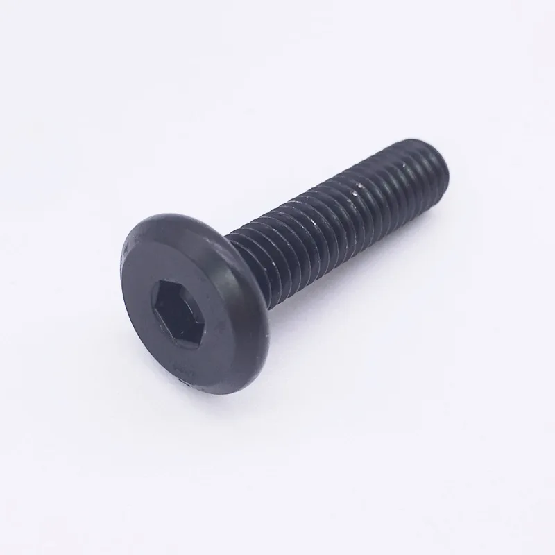 M6 M8 Black Furniture Screws Connector Bolts Flat Head Hex Socket For Black Barrel Nut Pack 50