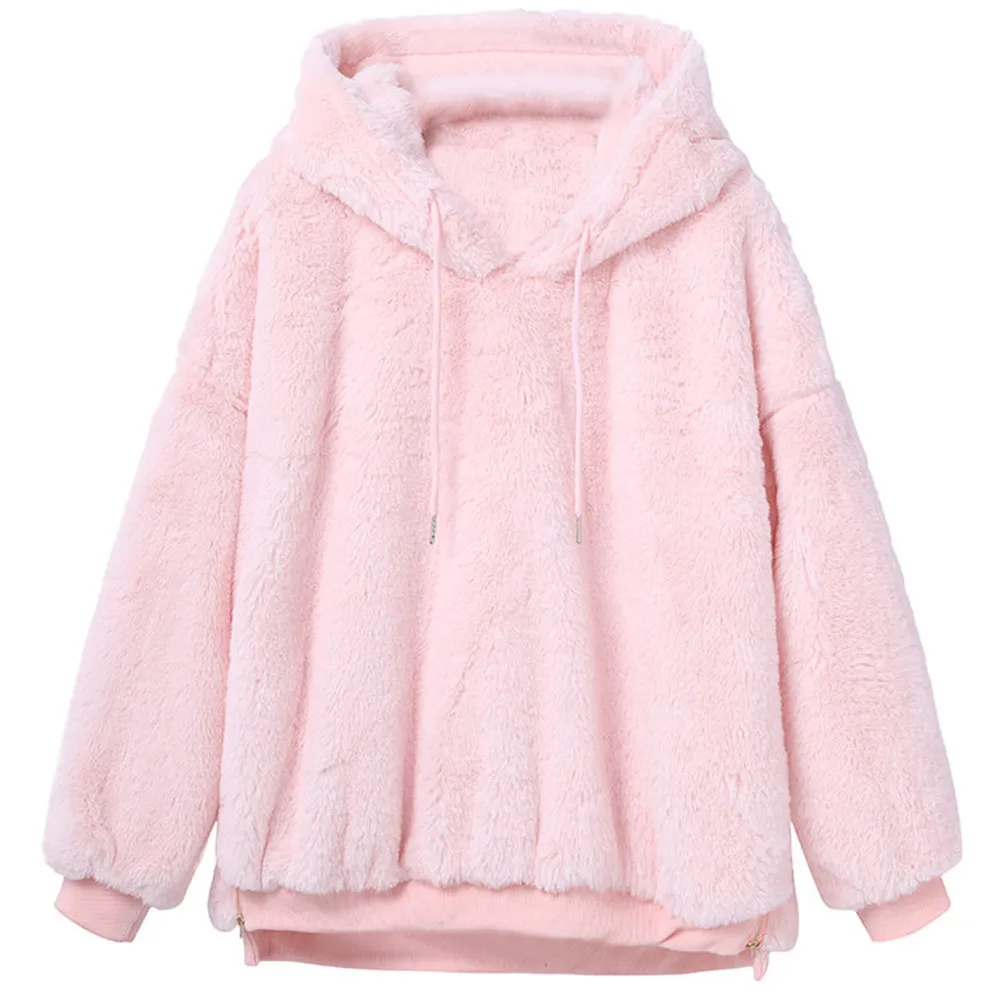 Womail Pink Womens Winter Sweatshirt Warm Fluffy Coats Solid Hooded Hoodies woman winter coats 2019 Fleece Fur Outerwear T720
Womail Pink Womens Winter Sweatshirt Warm Fluffy Coats Solid Hooded Hoodies woman winter coats 2019 Fleece Fur Outerwear T720