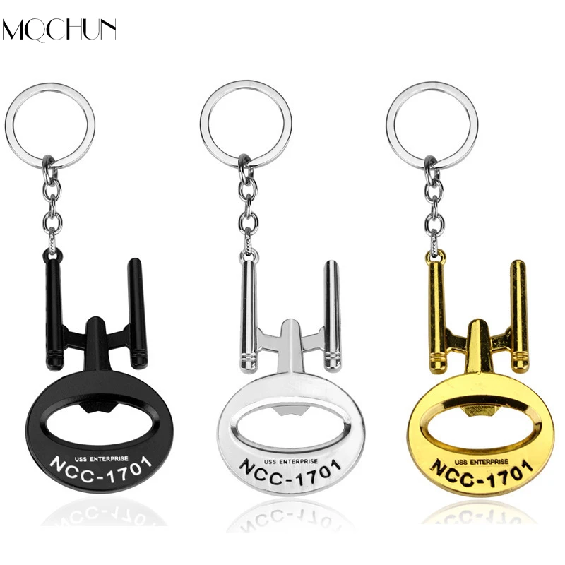 MQCHUN Star Trek Bottle Opener Keychain Star Wars USS Enterprise NCC 1701 Spacecraft Pendant Keyring Key Holder Jewelry Men Gift
MQCHUN Star Trek Bottle Opener Keychain Star Wars USS Enterprise NCC 1701 Spacecraft Pendant Keyring Key Holder Jewelry Men Gift