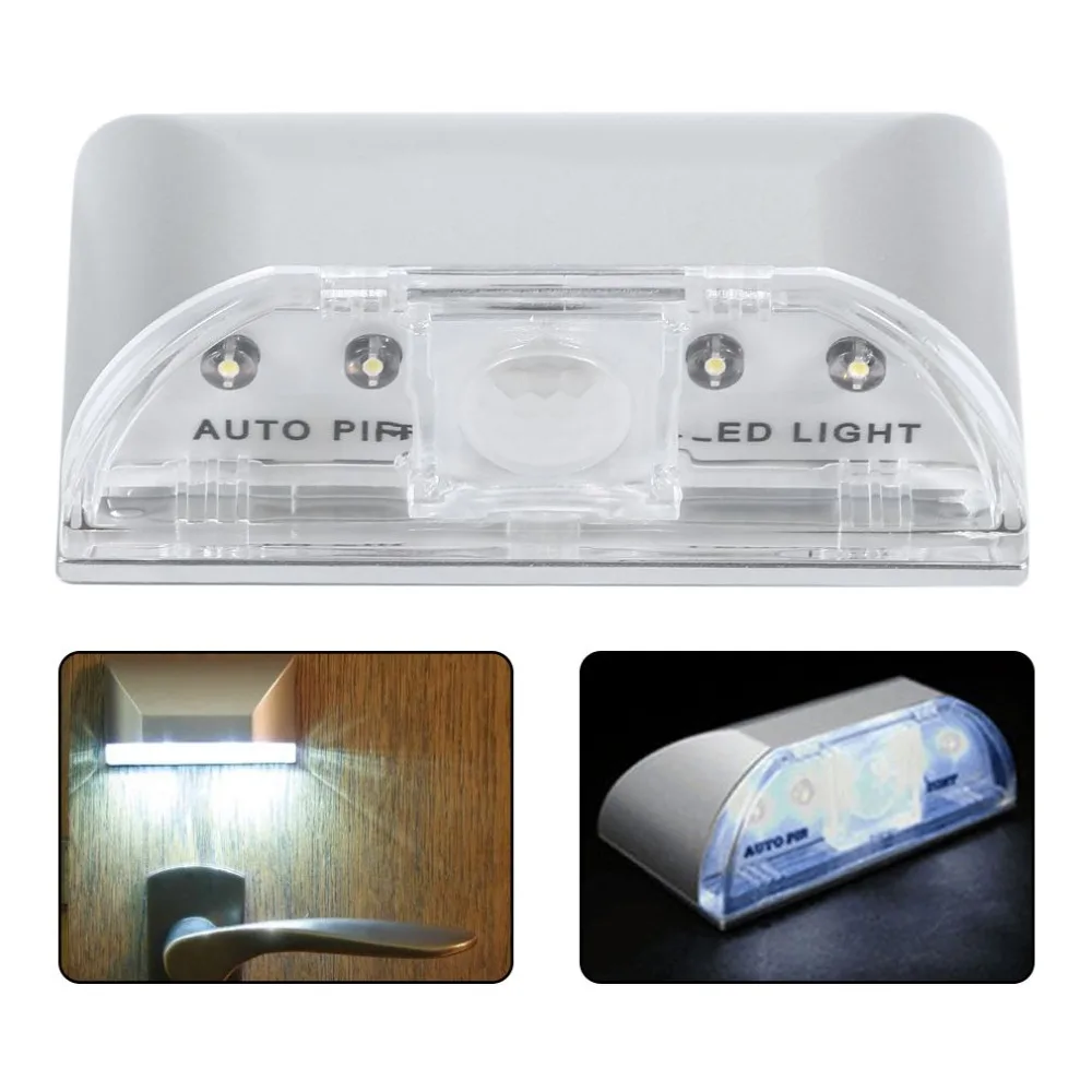 New Version! White/Silver 4 LED PIR Infrared Detection Motion Sensor Home Door Keyhole Light Lamp Drop Shipping Brand New
New Version! White/Silver 4 LED PIR Infrared Detection Motion Sensor Home Door Keyhole Light Lamp Drop Shipping Brand New