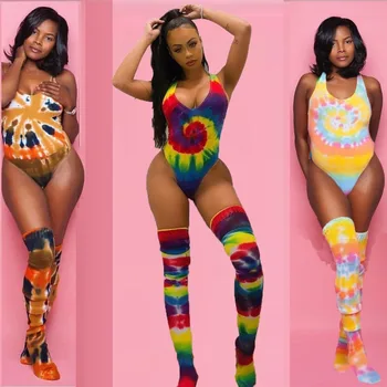 Sexy Print Halter Bikini Bodysuits With Socks Women Backless Sleeveless Rompers Women Bodysuits
Sexy Print Halter Bikini Bodysuits With Socks Women Backless Sleeveless Rompers Women Bodysuits