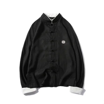 Men's cotton linen fashionable Chinese gonfu style 80s long-sleeved shirt men's retro embroidery top clothes dropshipping
Men's cotton linen fashionable Chinese gonfu style 80s long-sleeved shirt men's retro embroidery top clothes dropshipping