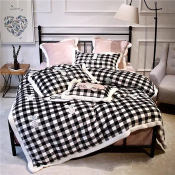 Luxury Velvet Flannel Plaid Pineapple Bedding Set Warm Fleece Applique Duvet Cover Bed Sheet Pillowcase Queen King Size 4/6/7Pcs
Luxury Velvet Flannel Plaid Pineapple Bedding Set Warm Fleece Applique Duvet Cover Bed Sheet Pillowcase Queen King Size 4/6/7Pcs