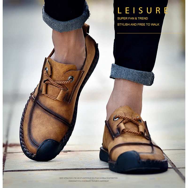 Men Casual Shoes Leather Handmade Lace Up Slip Shoes Retro Men Soft Breathable Moccasins Boat Flats Driving Shoes Male Footwear
Men Casual Shoes Leather Handmade Lace Up Slip Shoes Retro Men Soft Breathable Moccasins Boat Flats Driving Shoes Male Footwear