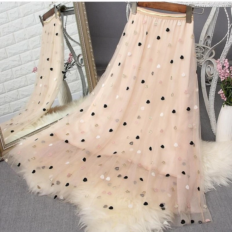 9006 Heavy Industry Love Embroidered Mesh Skirt 2019 Spring Small Fresh Embroidered Big Fairy Skirts long girl
9006 Heavy Industry Love Embroidered Mesh Skirt 2019 Spring Small Fresh Embroidered Big Fairy Skirts long girl