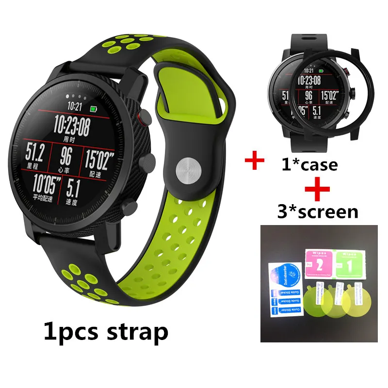 10Color Smartwatch Band for Xiaomi Huami Amazfit Stratos 2 pace strap Wrist Band Belt+Case cover amazfit Pace 2 screen protector
10Color Smartwatch Band for Xiaomi Huami Amazfit Stratos 2 pace strap Wrist Band Belt+Case cover amazfit Pace 2 screen protector