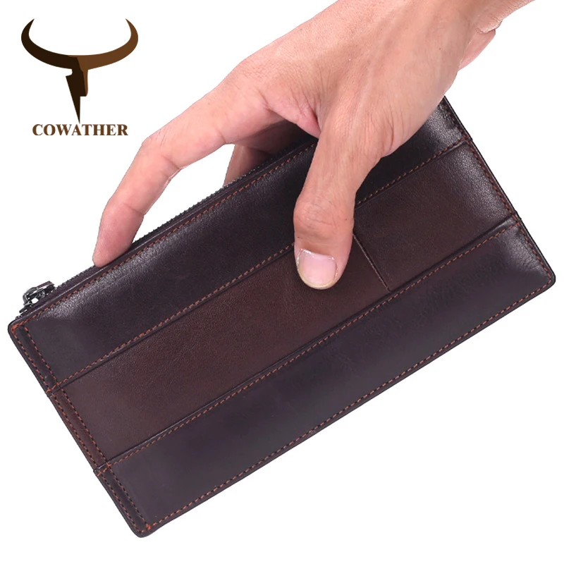 COWATHER 100% high quality men wallets top cow genuine leather male purse long style business wallet men M9080 free shipping
COWATHER 100% high quality men wallets top cow genuine leather male purse long style business wallet men M9080 free shipping