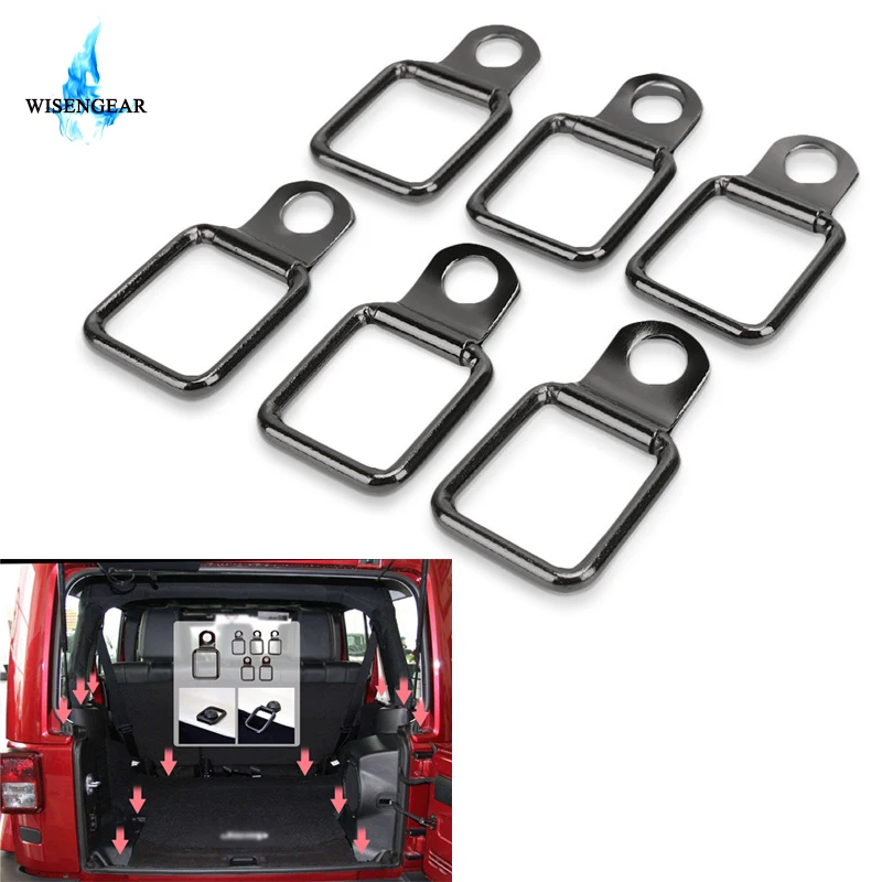 6Pcs Tie-down D-ring For Jeep Wrangler JK 2007-2018 Factory Tie Down Styling Trunk & Cargo Net Cover Car interior Acessories
6Pcs Tie-down D-ring For Jeep Wrangler JK 2007-2018 Factory Tie Down Styling Trunk & Cargo Net Cover Car interior Acessories