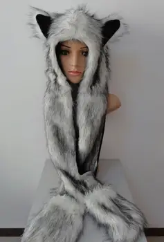 Party Cos Cap Faux Fur Animal Ears Hat Gloves Mittens Scarf Snood Hood Wolf Paws Halloween Costume Caps Great Gift Polyester
Party Cos Cap Faux Fur Animal Ears Hat Gloves Mittens Scarf Snood Hood Wolf Paws Halloween Costume Caps Great Gift Polyester