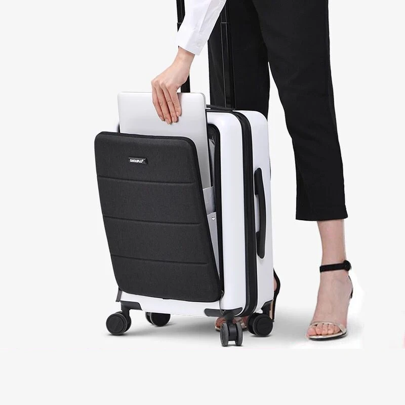 

New Women PC cabin travel Trolley suitcase 18"20"inch TAS LOCK carry on Men Rolling luggage on wheels with laptop bag travel bag