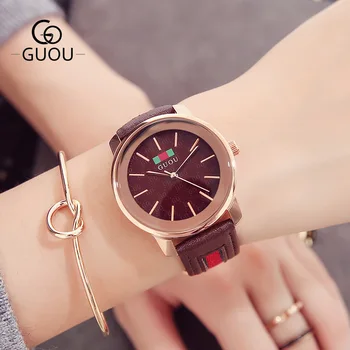 2018 GUOU Watches Luxury Women Watches Genuine Leather Ladies Watch Lady Waterproof Montre Femme Relogio Feminino 8188
2018 GUOU Watches Luxury Women Watches Genuine Leather Ladies Watch Lady Waterproof Montre Femme Relogio Feminino 8188