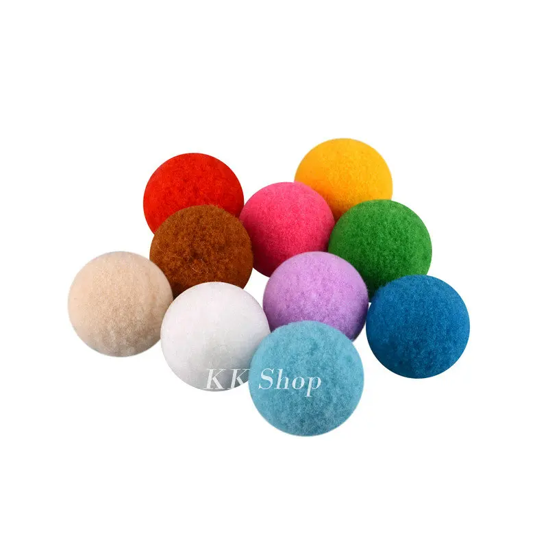 Фото 100 шт. разноцветные пушистые шары для рукоделия клетки коробка медальон чехол