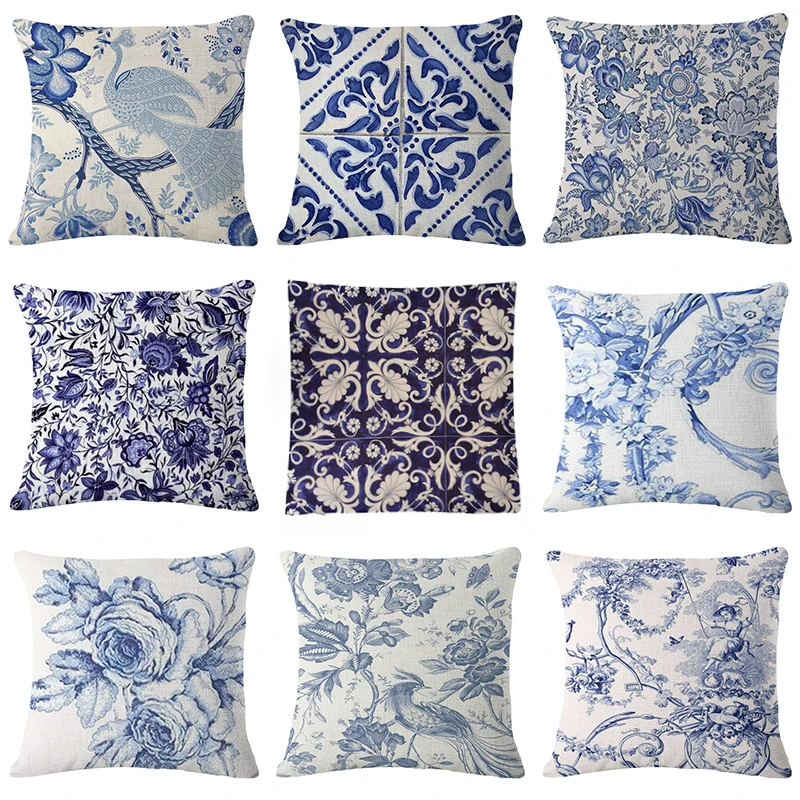 Vintage Blue Flowers Pillow Case Chinese Pillow Covers Bird Girl Cushion Cover for Home Car Decorations Pillowcase
Vintage Blue Flowers Pillow Case Chinese Pillow Covers Bird Girl Cushion Cover for Home Car Decorations Pillowcase