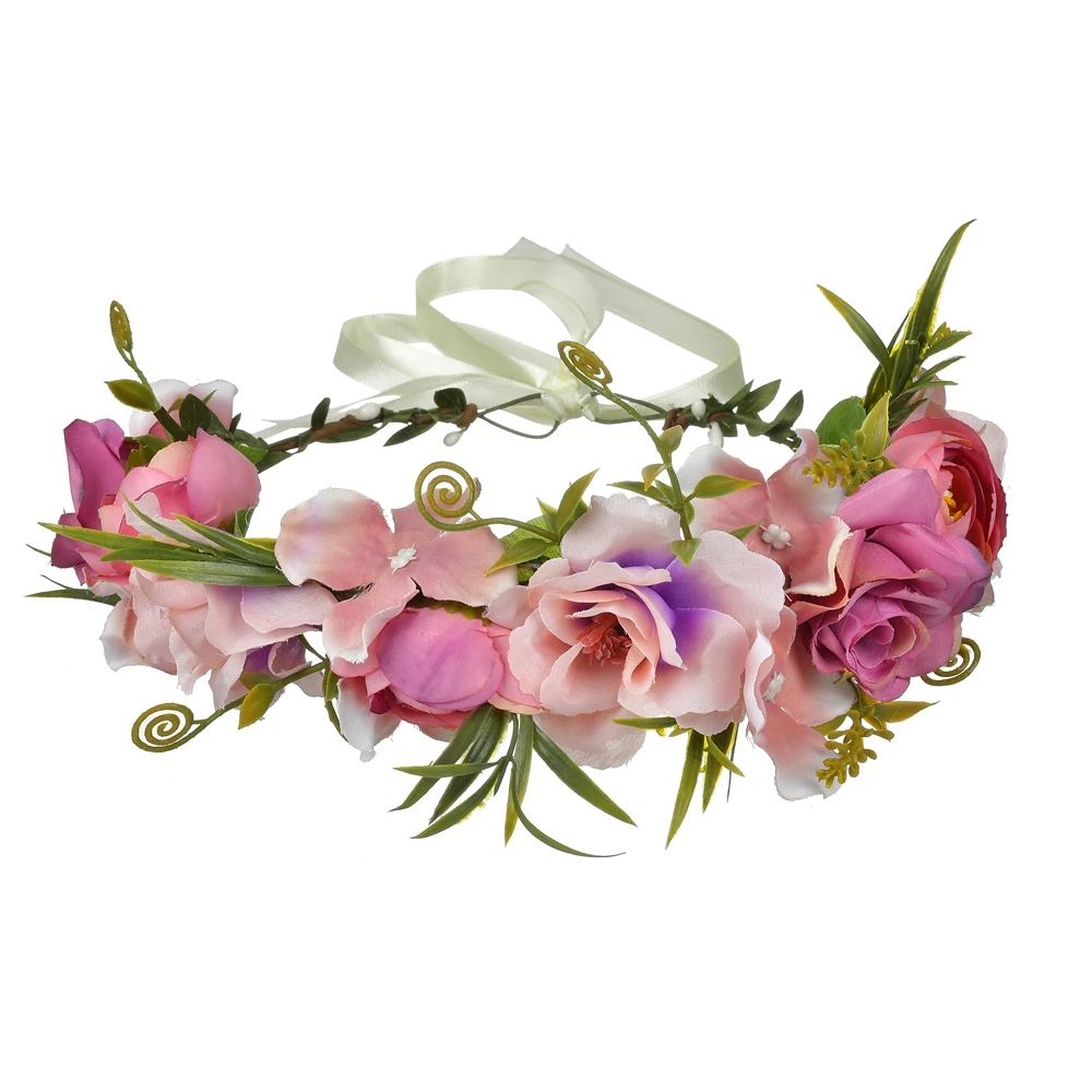 2019 Hot Summe Flower Wreath Wedding purple Flower Crown Headband Girls Garland Headwear Hair Accessories For Women
2019 Hot Summe Flower Wreath Wedding purple Flower Crown Headband Girls Garland Headwear Hair Accessories For Women