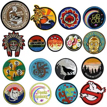New Flower Ghost Indian Mountain Embroidered Patches Round Fabric Patches Cat Sticker For Clothes Decor Animal Wolf Applique
New Flower Ghost Indian Mountain Embroidered Patches Round Fabric Patches Cat Sticker For Clothes Decor Animal Wolf Applique