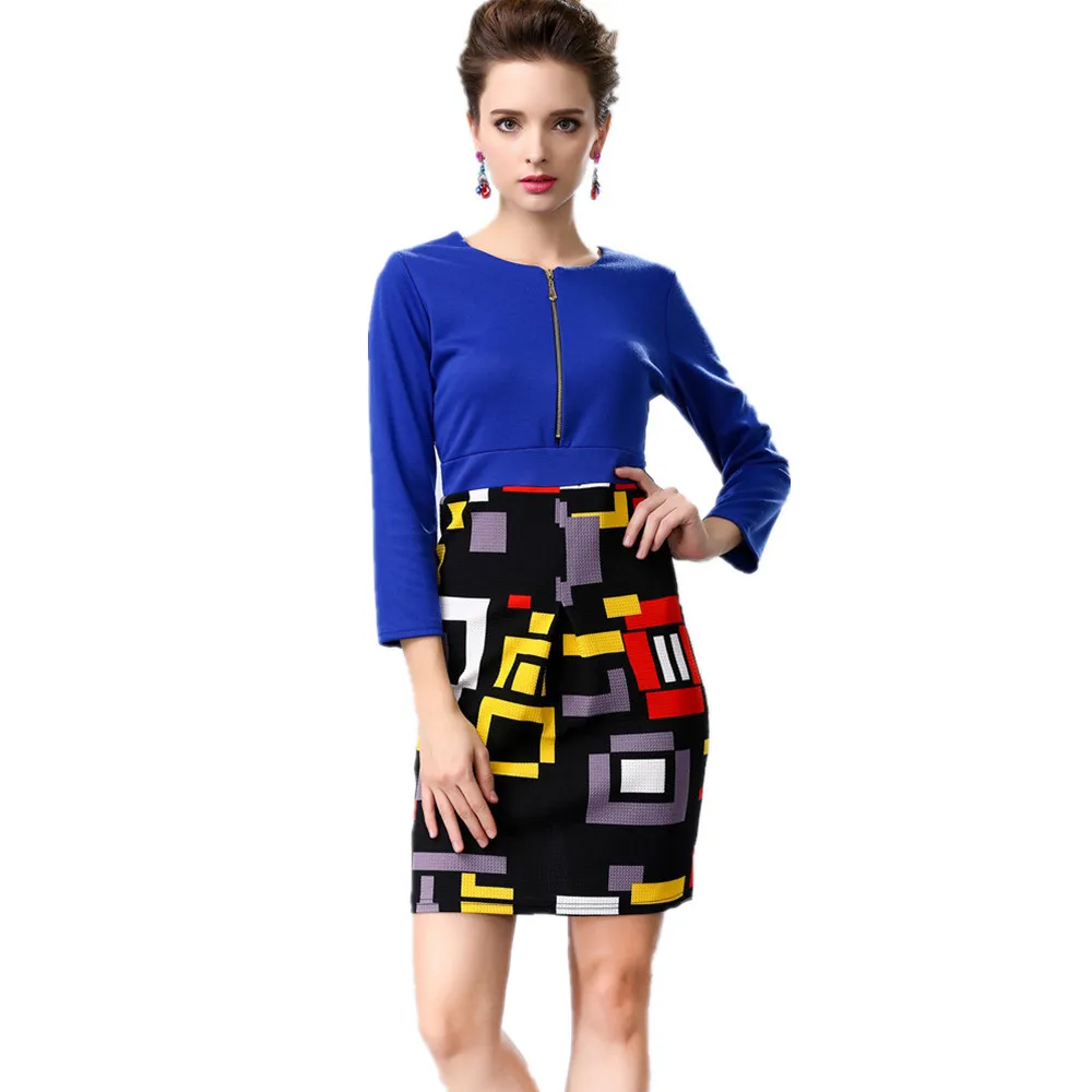 Quality Casual Dress Women Zipper Print Plus Size Summer Print Vestidos De Festa Party Woman Clothes Ropa Female Pencil Dress
Quality Casual Dress Women Zipper Print Plus Size Summer Print Vestidos De Festa Party Woman Clothes Ropa Female Pencil Dress