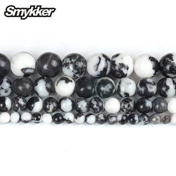 Natural Stone Beads Black and White Zebra Stone Jade Loose Spacer Beads Gemstone Jasper 4-10mm Bead for Prayer Jewelry Making
Natural Stone Beads Black and White Zebra Stone Jade Loose Spacer Beads Gemstone Jasper 4-10mm Bead for Prayer Jewelry Making