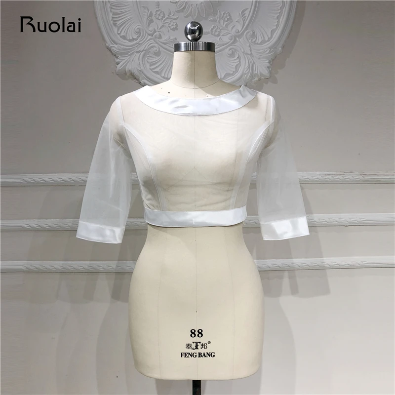 Ivory Half Sleeve Wedding Jacket Wedding Bolero 2019 Satin Border Tulle Women Bridal Wrap Wedding Coat Lace Jacket Wedding FJ40
Ivory Half Sleeve Wedding Jacket Wedding Bolero 2019 Satin Border Tulle Women Bridal Wrap Wedding Coat Lace Jacket Wedding FJ40