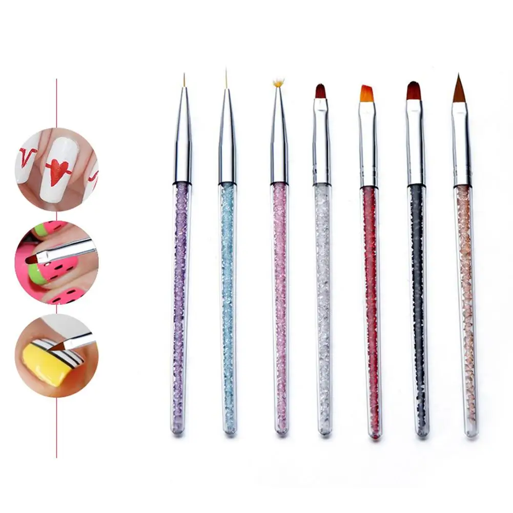 Rhinestone Handle Nail Art UV Gel Polish Design Painting Drawing Pen DIY Manicure Tool Nail Brushes
Rhinestone Handle Nail Art UV Gel Polish Design Painting Drawing Pen DIY Manicure Tool Nail Brushes
