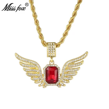Missfox Wings Ruby Pendant Necklace Fashion Style Zircon Gold Classic Hip Hop Pendant Necklace Best Gift For Men And Women
Missfox Wings Ruby Pendant Necklace Fashion Style Zircon Gold Classic Hip Hop Pendant Necklace Best Gift For Men And Women