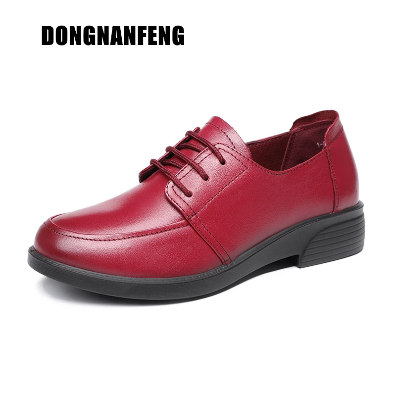DONGNANFENG Women Old Mother Female Shoes Flats Loafers Cow Genuine Leather Lace Up Round Superstar Solid Casual 35-40 YG188-618
DONGNANFENG Women Old Mother Female Shoes Flats Loafers Cow Genuine Leather Lace Up Round Superstar Solid Casual 35-40 YG188-618