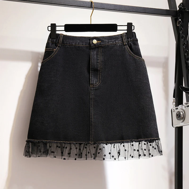 Women's Skirts Black Short 3XL Lace Mesh Dot Denim Jean Plus Size 6XL A Line Spotted Skirt 2019 Summer Large Skirt Women Clothes
Women's Skirts Black Short 3XL Lace Mesh Dot Denim Jean Plus Size 6XL A Line Spotted Skirt 2019 Summer Large Skirt Women Clothes
